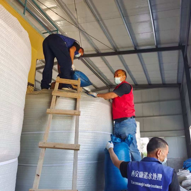 项目现场实拍：渭南白水北盖村60t/h净水过滤设备安装施工