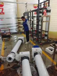 西安阎良众和石油超滤膜更换施工现场